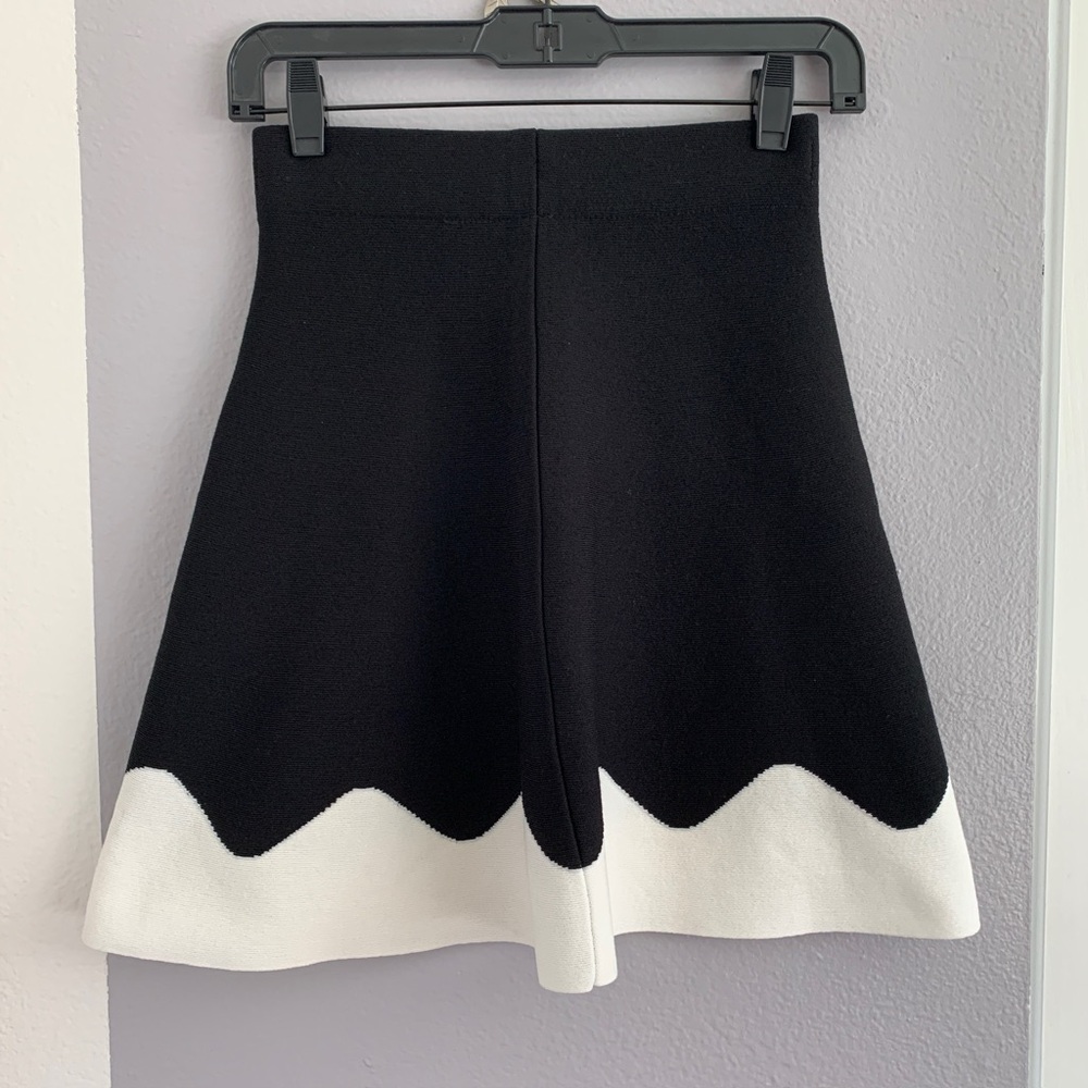Zara Two-Tone Knit Mini A-Line Skirt - Picture 4 of 9